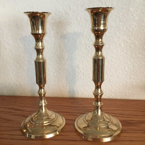 Other - Vintage Solid Brass Candlesticks